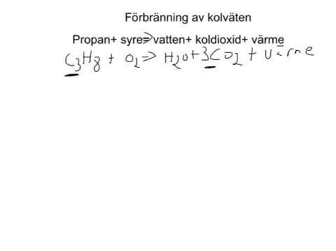 Propan förbränning